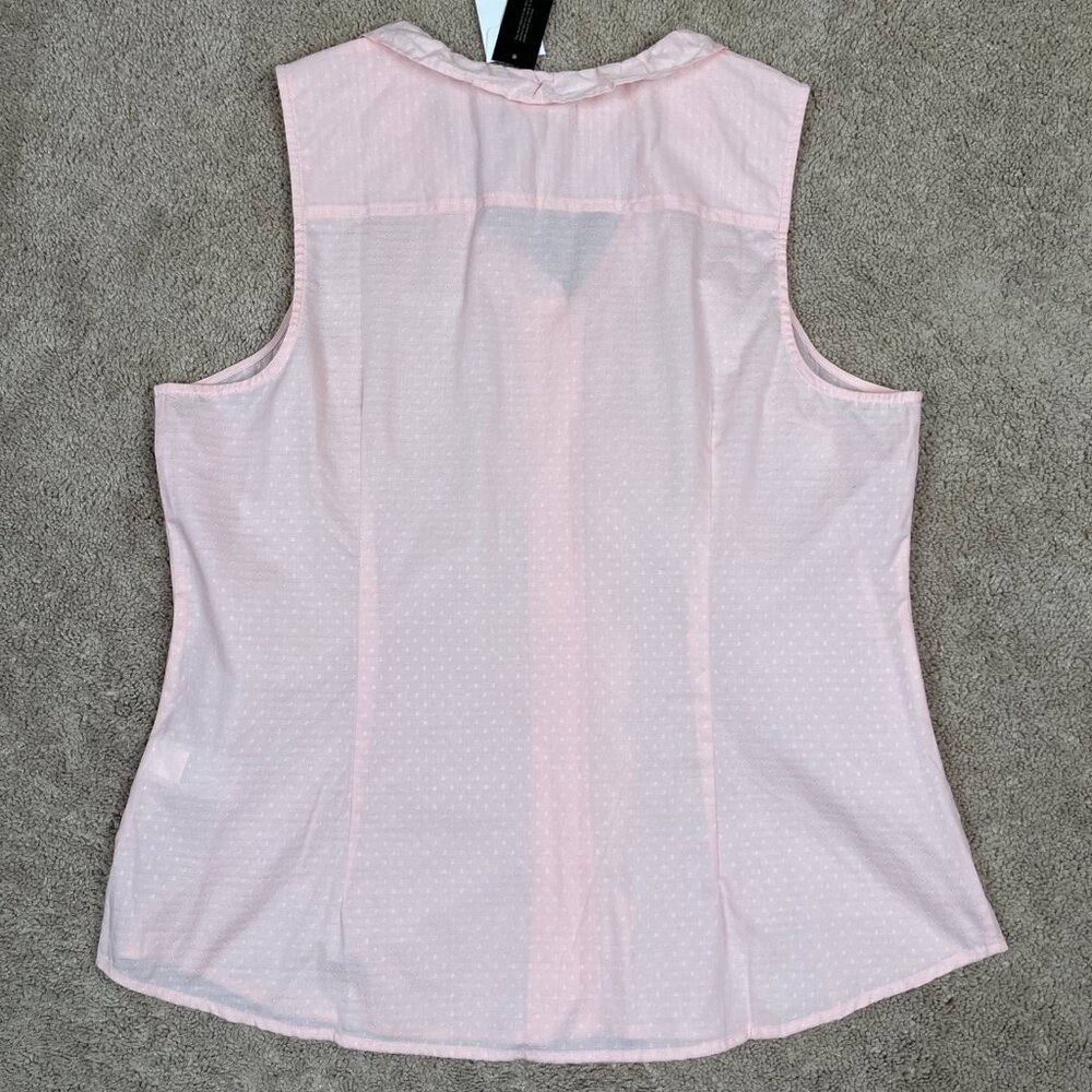 Banana Republic Shirt Women 18 Peach Ruffle Tailored Fit Boho Cottage Career NWT - Picture 9 of 9